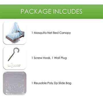 Elegant Mosquito Net Bed Canopy - Easy Installation & Versatile Size