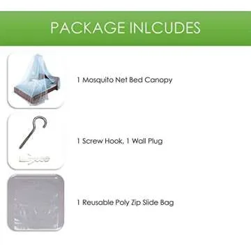 Elegant Mosquito Net Bed Canopy - Easy Installation & Versatile Size