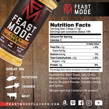 Spicy Cheddar Bacon Seasoning - Low Sodium & Delicious