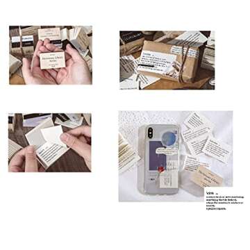 600 Pcs Vintage Tiny Dictionary Decorative Craft Papers Mini Dictionary for Scrapbooking and Decoupa...