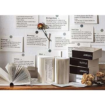 600 Pcs Vintage Tiny Dictionary Decorative Craft Papers Mini Dictionary for Scrapbooking and Decoupage (600 Pcs)