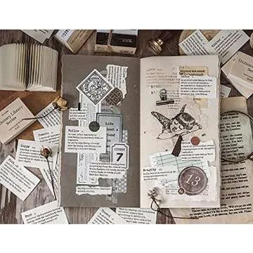 600 Pcs Vintage Tiny Dictionary Decorative Craft Papers Mini Dictionary for Scrapbooking and Decoupage (600 Pcs)