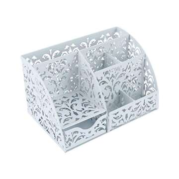 EasyPAG Elegant Floral Desk Organizer for Home & Office