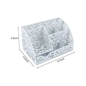 EasyPAG Elegant Floral Desk Organizer for Home & Office
