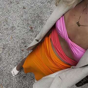 Sexy Strapless Maxi Dress for Women Sleeveless Backless Low Cut Cutout Casual Long Midi Tube Dress for Party Clubwear