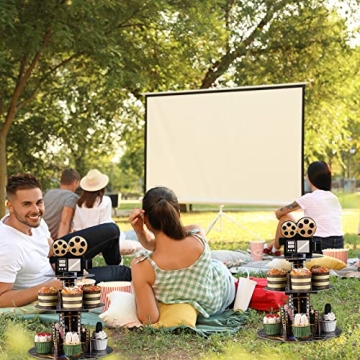 3 Tier Movie Night Cupcake Stand for Party Decor