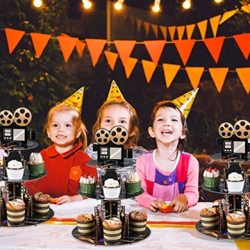 3 Tier Movie Night Cupcake Stand for Party Decor