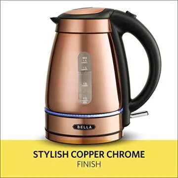 BELLA (14753) 1.7 Liter Electric Tea Kettle Copper Chrome