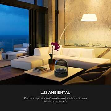 Harman Kardon Aura Studio 3 - Wireless Speaker with Premium Design and Ambient Lighting (Renewed)