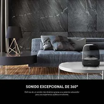 Harman Kardon Aura Studio 3 - Wireless Speaker with Premium Design and Ambient Lighting (Renewed)