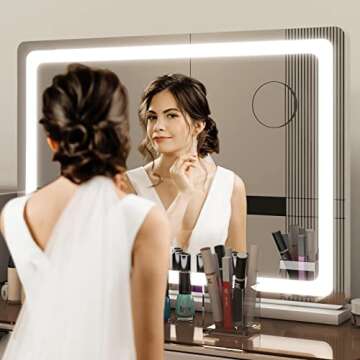 Vierose LED Large Vanity Mirror for Perfect Makeup Lighting