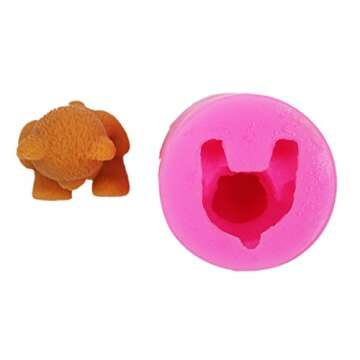 3D Bear Silicone Mold Soap Mold or Soap Candle Chocolate Candy Silicone Molds for Soaps Bombs Baking Fondant Mints