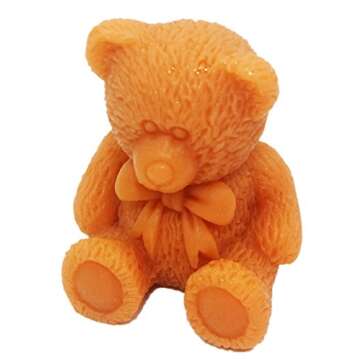 3D Bear Silicone Mold Soap Mold or Soap Candle Chocolate Candy Silicone Molds for Soaps Bombs Baking Fondant Mints