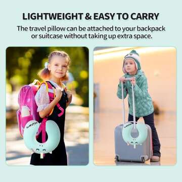 Unicorn Memory Foam Travel Pillow for Kids with Accessories