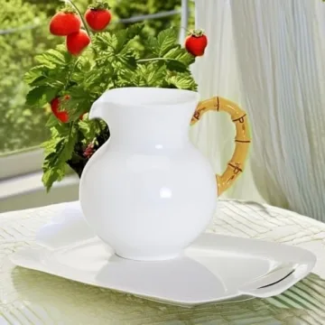 Elegant Two's Company Bamboo Touch Pitcher for Entertaining