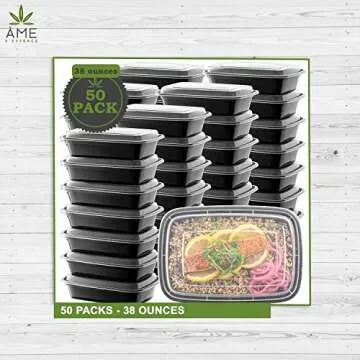 AME D'ESSENCE Meal Prep Containers 100 PC-SET BPA-Free
