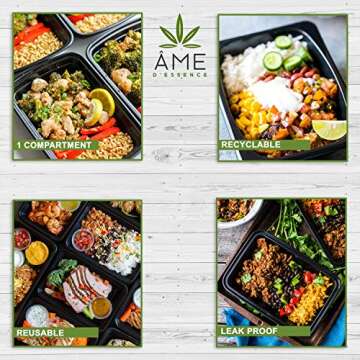 AME D'ESSENCE Meal Prep Containers 100 PC-SET BPA-Free