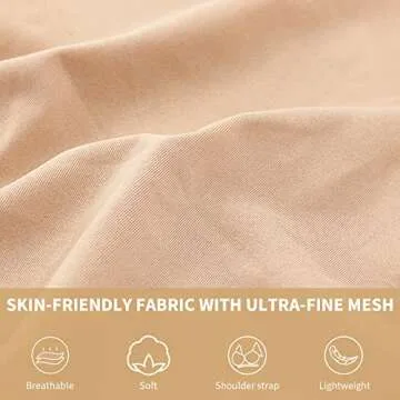 FEELJAM Invishaper, Plunge Backless Body Shaper Bra, Backless Bra Bodysuit, Backless Shapewear for Wedding Dress Tummy Control (Nude, L)