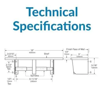 Bobrick Toilet Tissue Dispenser with Utility Shelf, Surface-Mounted, Satin-Finish Stainless Steel, Holds Two Standard Rolls, Dual Roll Capacity, Ideal for Commercial Restrooms (Model B-2840)