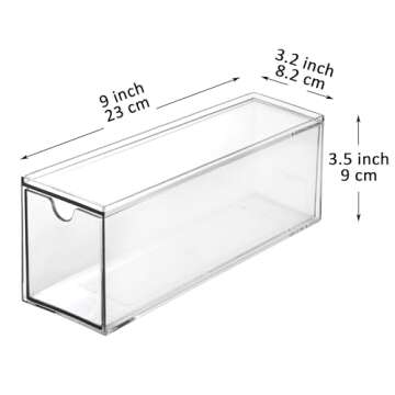 Youngever 3-Drawer Plastic Kitchen Pantry Storage Organizer for Tea
