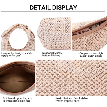 Queenoris Summer Straw Bag for Women Stylish Tote