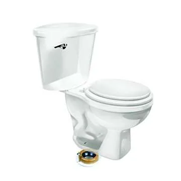 Fluidmaster 7513 Extra Thick Wax Toilet Bowl Gasket with Flange, for 3-Inch and 4-Inch Waste Lines