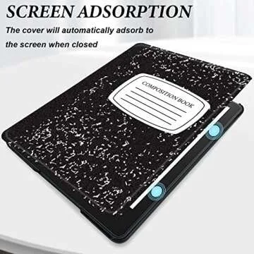 Aippdo Case for 6.8” Kindle Paperwhite 11th Generation 2021- Premium Lightweight Book Cover with Auto Wake/Sleep for Kindle Paperwhite 2021 Signature (Z-Composition Book Black)