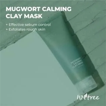 IsNtree Mugwort Calming Clay Mask 100ml, 3.38 fl.oz | Sebum Control | Pore Tightening | Exfoliates R...