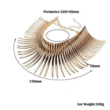 Statement Collar Choker Chunky Bib Necklace Set - Fashion Jewelry