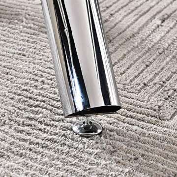 4HOMART Yvonne&F.L.A.M. Dining Table with Chairs, Round Glass Table Set Modern Tempered Glass Top Table with 4 Black PU Leather Chairs Dining Room Furniture(Round Table+4 Black Chairs)