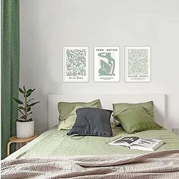 Sage Green Decor, Canvas Prints Sage Green Room Decor, Sage Green Wall Decor - Posters Set of 3 - 8x10 in - Unframed