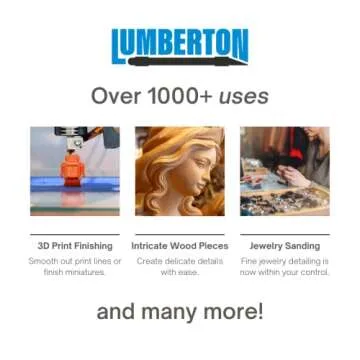 5 Piece Sanding Detailer Set with 2 Extra Replacement Belts Per Stick, 5 Grits 120, 240, 320, 400 & 600 Grit Made in The USA for Sanding Wood, Metal & Plastics, Long Life Sanding Belts