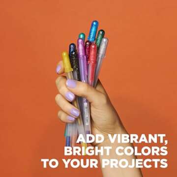 SAKURA Gelly Roll Metallic Gel Pens - Pens for Scrapbook, Journals, or Drawing - Metallic Silver Ink - Medium Line - 6 Pack