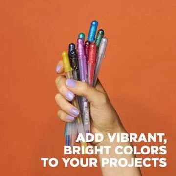 SAKURA Gelly Roll Metallic Gel Pens - Pens for Scrapbook, Journals, or Drawing - Metallic Silver Ink - Medium Line - 6 Pack