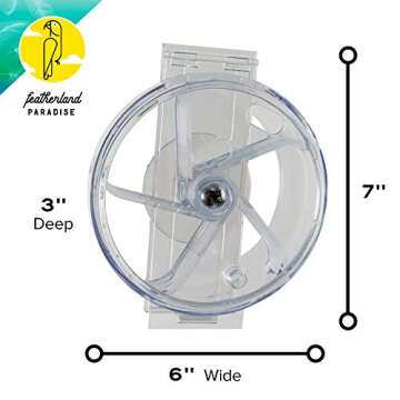 Paradise Toys Bird Creative Foraging System Wheel, Spins with Food Inside, 6” Diameter