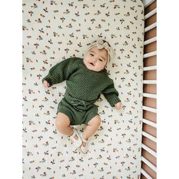 Mebie Baby Soft Muslin Crib Sheet - Breathable Nursery Bedding