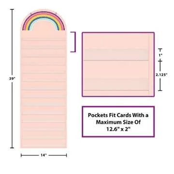 Teacher Created Resources Oh Happy Day Rainbow 14 Pocket Chart (13" x 39")
