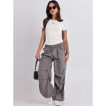 ANRABESS Women’s Short Sleeve Summer T Shirts Crew Neck Slim Fit Basic Tee 2025 Going Out Crop Tops Y2k Outfits White Small