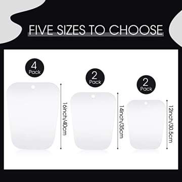 Bememo 8 Pieces Boot Shaper Form Inserts Tall Boot Support for Women and Men (Transparent, 12 Inch)