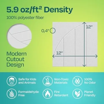 Ekkogo Acoustic Panels 12-Pack Decorative Soundproof Solutions