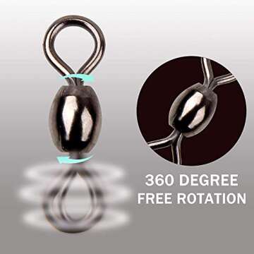 Fishing Crane Barrel Swivels - 300pcs High Strength Connectors