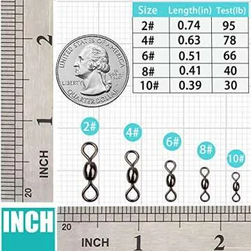 Fishing Crane Barrel Swivels - 300pcs High Strength Connectors