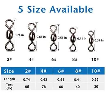 Fishing Crane Barrel Swivels - 300pcs High Strength Connectors