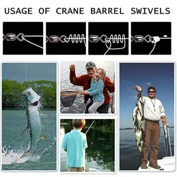 Fishing Crane Barrel Swivels - 300pcs High Strength Connectors