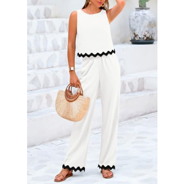 Stylish PRETTYGARDEN Women's Summer 2 Piece Outfit
