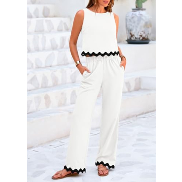 Stylish PRETTYGARDEN Women's Summer 2 Piece Outfit