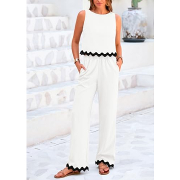 Stylish PRETTYGARDEN Women's Summer 2 Piece Outfit