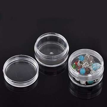 TDOTM 24 Jars for Beads, Jewelry, and Craft Storage