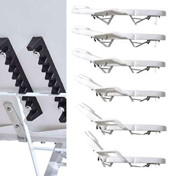 Paddie Professional Massage Bed 3-Section Folding, Adjustable Tattoo Table for Client, 73inch Facial Chair for Esthetician, White