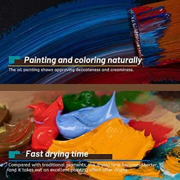 Paul Rubens Oil Paint, 18 Bright Oil Colors with High Saturation, 50ml Large Capacity Tubes, Faster Drying Time with Creamy Texture and Consistency for Artists, Students, Beginners